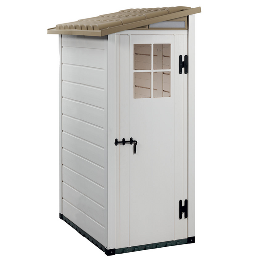 Garofalo Tuscany Evo 100 Terrace – Caseta de jardín – Con ventana y puerta de una sola hoja – 82,5 x 122,5 x 201 cm