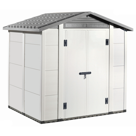 Garofalo Urban 200 – Caseta de jardín – Con puerta de doble hoja – 202,5 x 162,5 x 216 cm