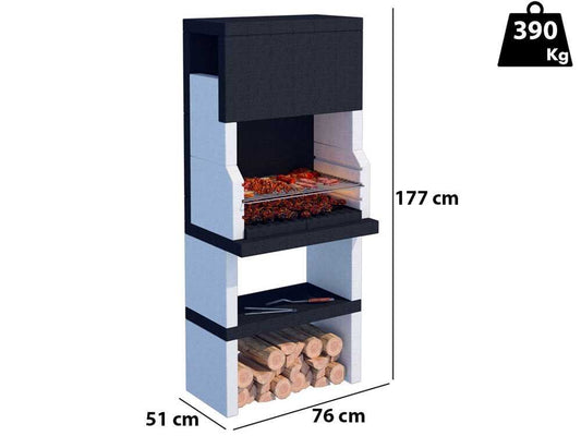 Linea VZ Stoccolma – Barbacoa de obra de leña y carbón