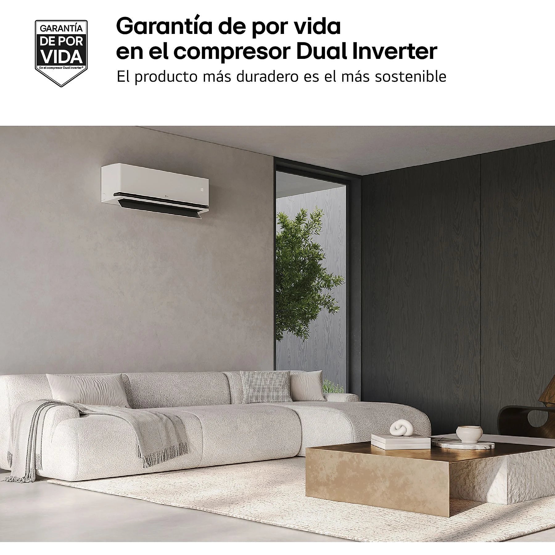 Aire acondicionado Split 1 x 1 – LG MAGNA09SX.SET, 2150 fg/h, Freeze Cleaning, Wi-Fi, Blanco