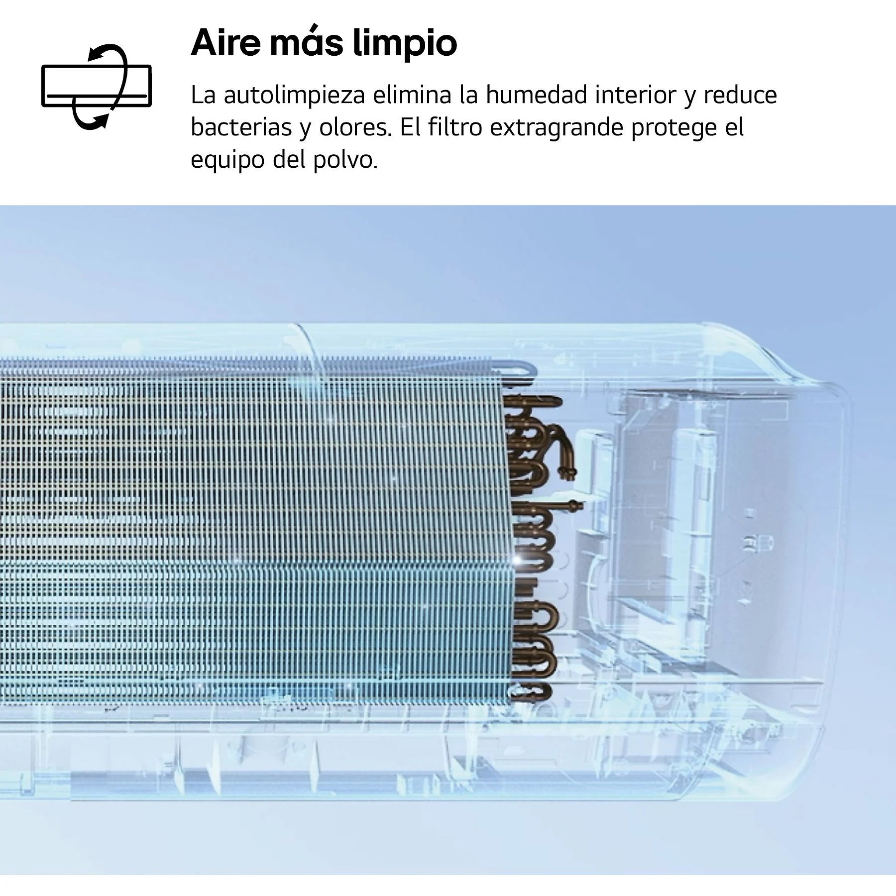 Aire acondicionado Split 1 x 1 – LG WIFIECO12.SET, 2967 fg/h, Wi-Fi, ThinQ, Blanco