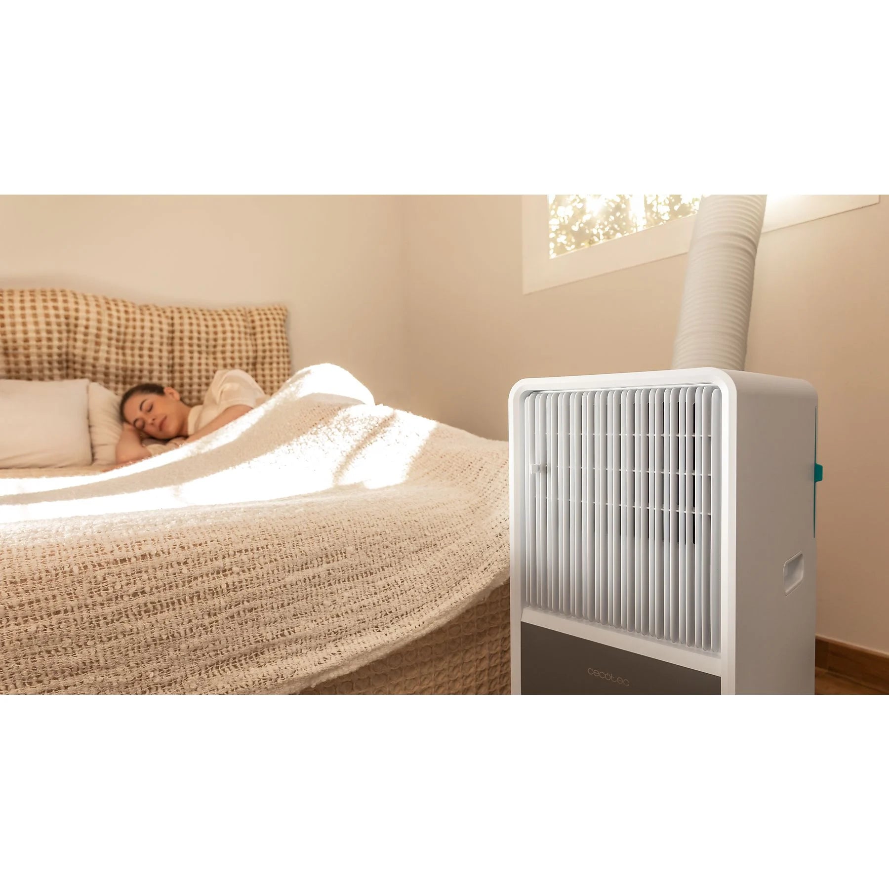 Aire acondicionado portátil – Cecotec ForceClima 9150 Style, 2250 fg/h, 2 velocidades, 25 m², 4 modos, Deshumidificador, Mando a distancia