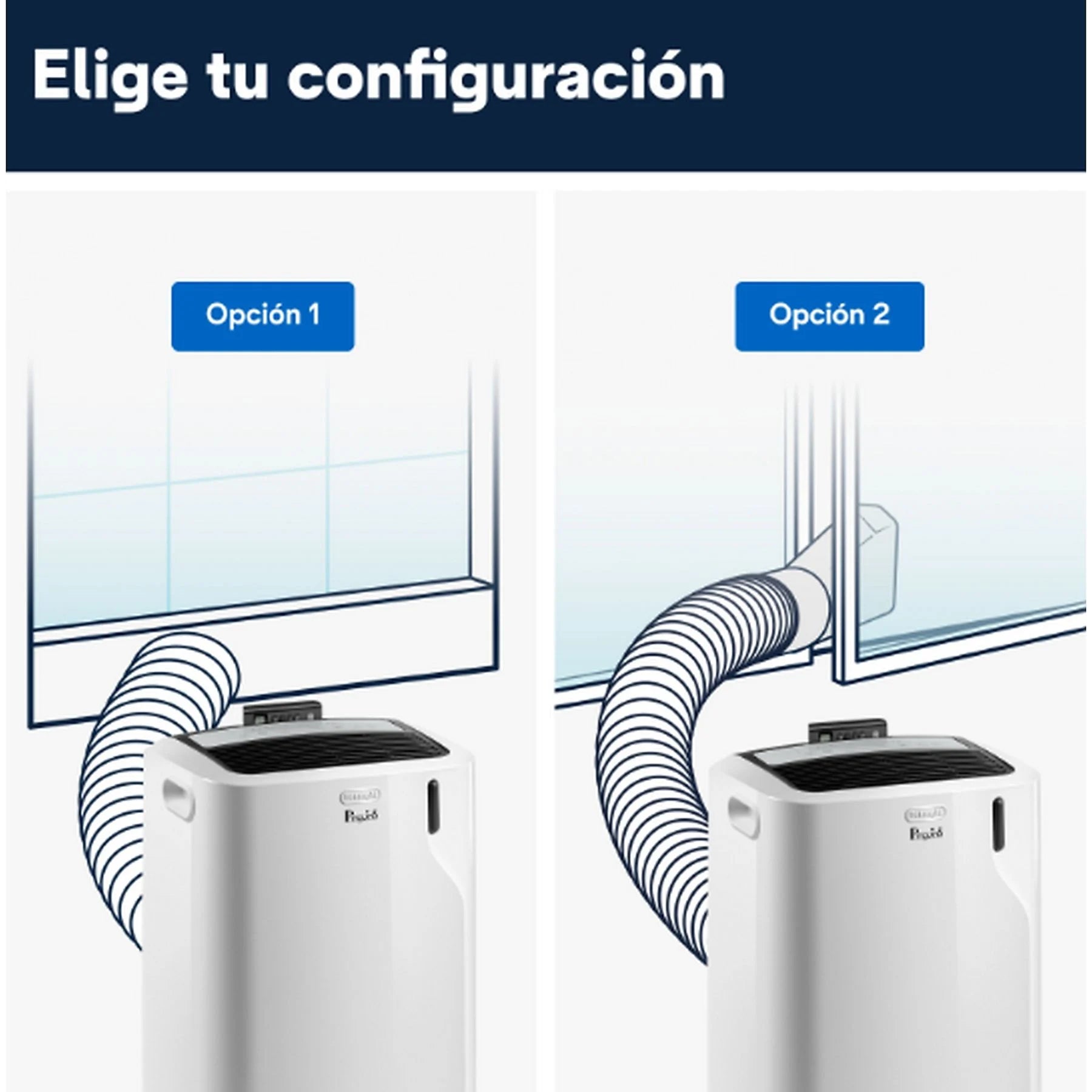 Aire acondicionado portátil – De’Longhi Pinguino PAC EM90 Silent, 2450 fg/h, 2.5kW, 90m³, 3 en 1, Temporizador, 63dB, Gas Eco-Friendly, Blanco