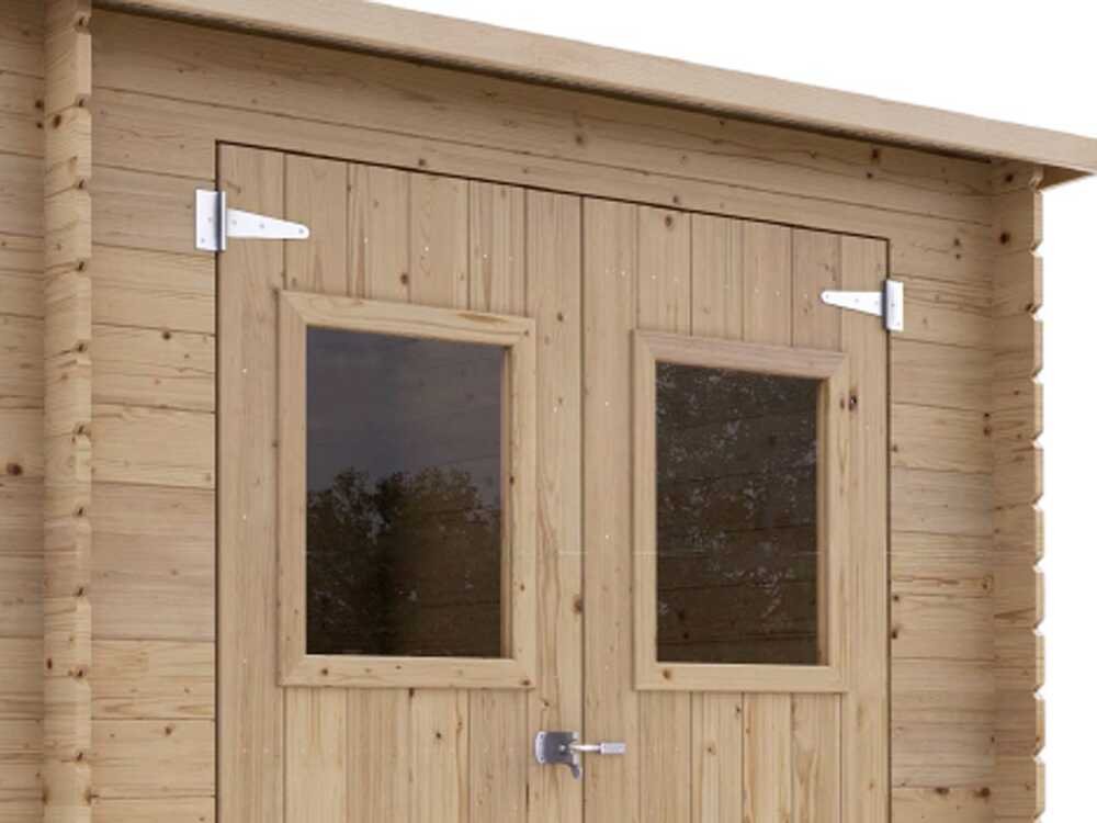 Alce Gallipoli 198×198 – Caseta de jardín de madera – Con ventana frontal – 204x205x197 cm