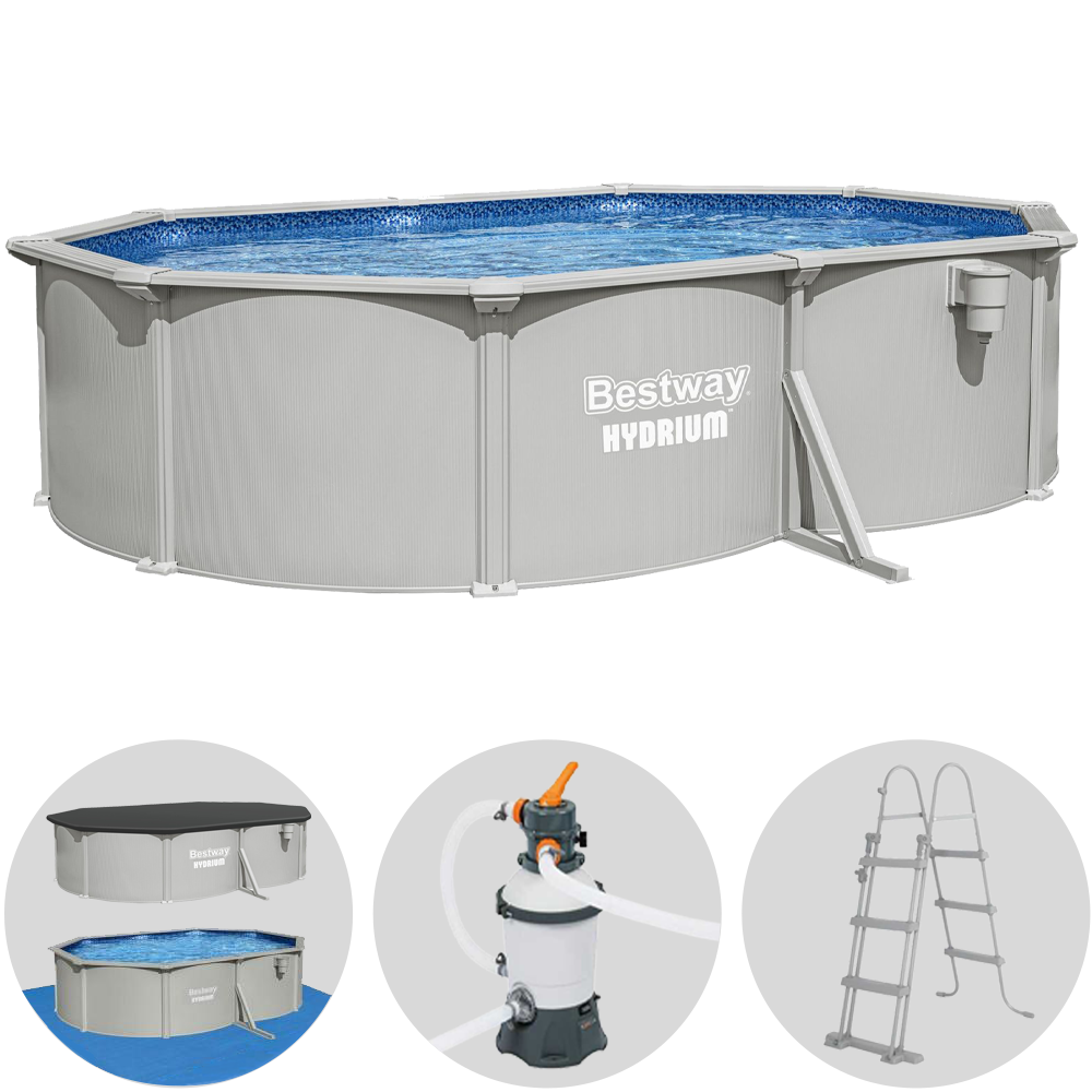 Bestway Hydrium 56586 – 500 x 360 x 120 cm – Piscina ovalada
