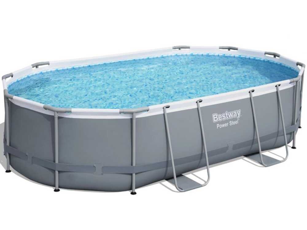 Bestway Power Steel 56448 – 488x305x107 cm – Piscina Ovalada