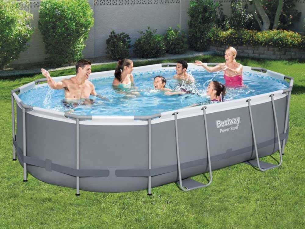 Bestway Power Steel 56448 – 488x305x107 cm – Piscina Ovalada