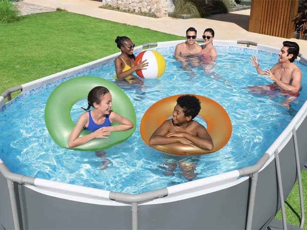 Bestway Power Steel 56448 – 488x305x107 cm – Piscina Ovalada