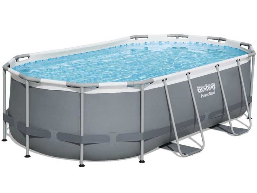 Bestway Power Steel 56620 – 427x250x100 cm – Piscina Ovalada
