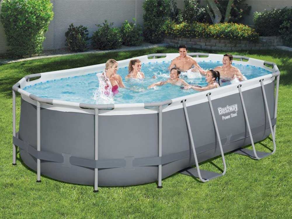Bestway Power Steel 56620 – 427x250x100 cm – Piscina Ovalada