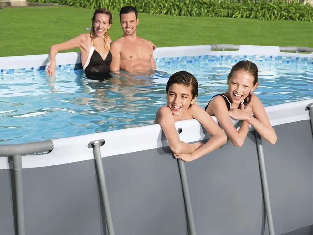 Bestway Power Steel 56620 – 427x250x100 cm – Piscina Ovalada