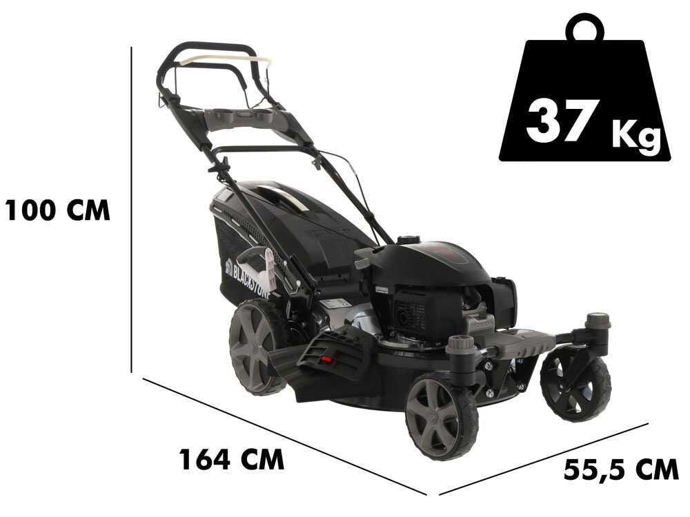 Cortacésped de gasolina Blackstone SP-4X 510 H200 – con ruedas pivotantes y motor HONDA GCV200
