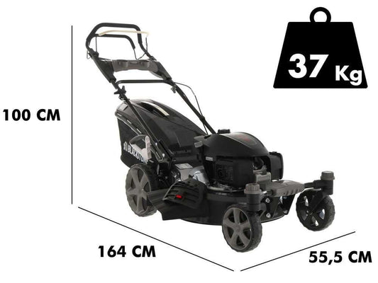 Cortacésped de gasolina Blackstone SP-4X 510 H200 – con ruedas pivotantes y motor HONDA GCV200