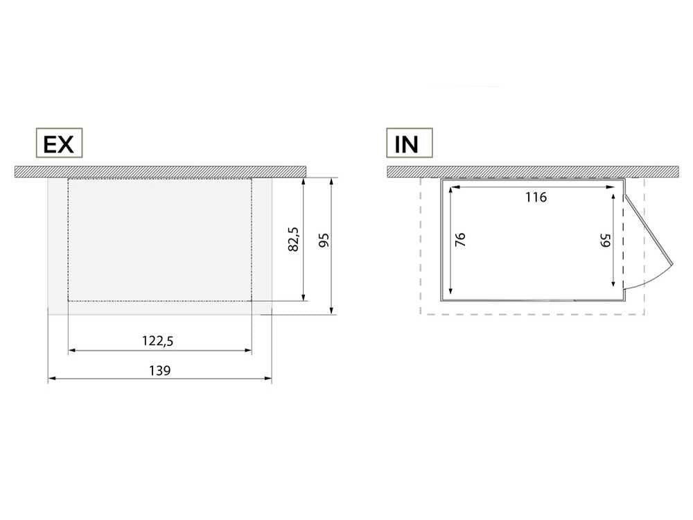 Garofalo Tuscany Evo 100 Terrace – Caseta de jardín – Con ventana y puerta de una sola hoja – 82,5 x 122,5 x 201 cm
