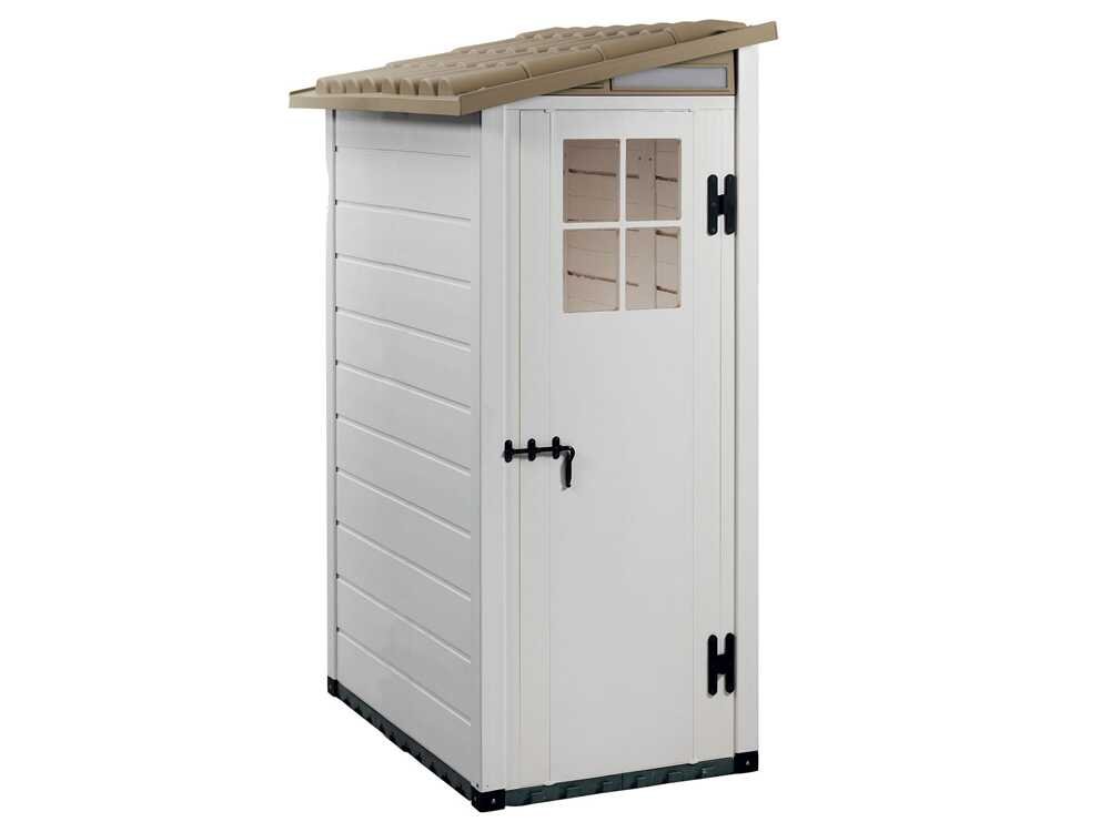 Garofalo Tuscany Evo 100 Terrace – Caseta de jardín – Con ventana y puerta de una sola hoja – 82,5 x 122,5 x 201 cm