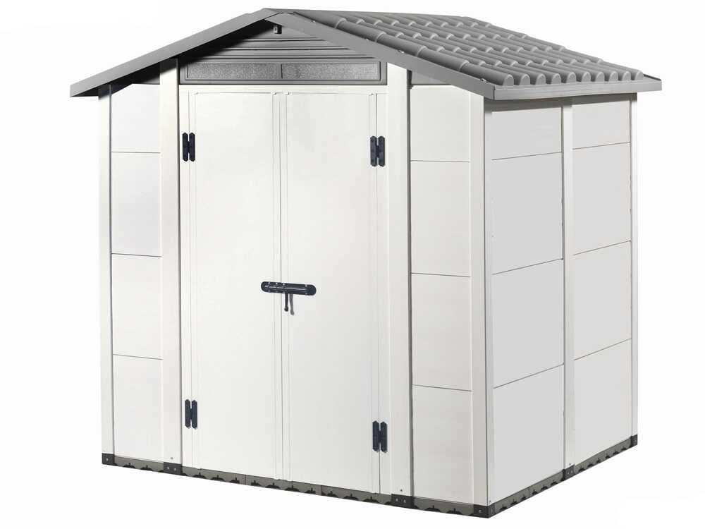 Garofalo Urban 200 – Caseta de jardín – Con puerta de doble hoja – 202,5 x 162,5 x 216 cm