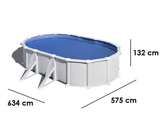 Gre Atlantis Ovalada 610x375x132cm – Piscina desmontable de acero