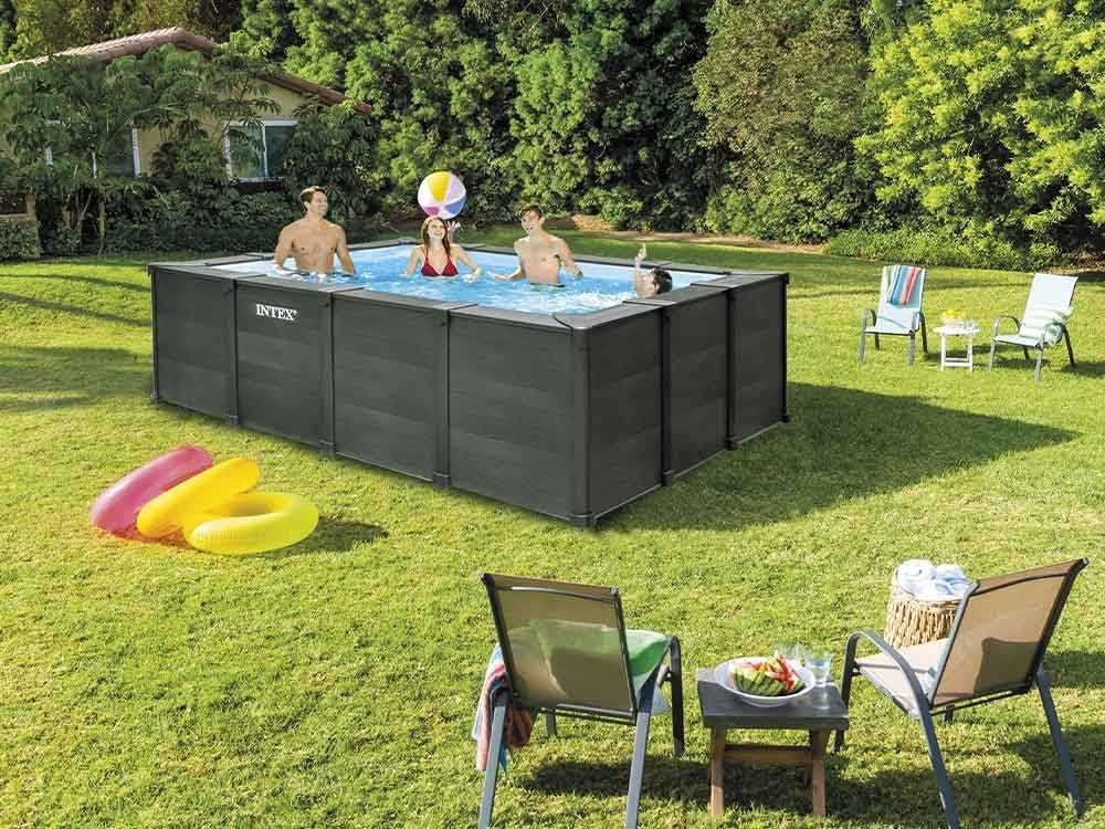 Intex Graphite Grey Panel 26396NP – Piscina desmontable