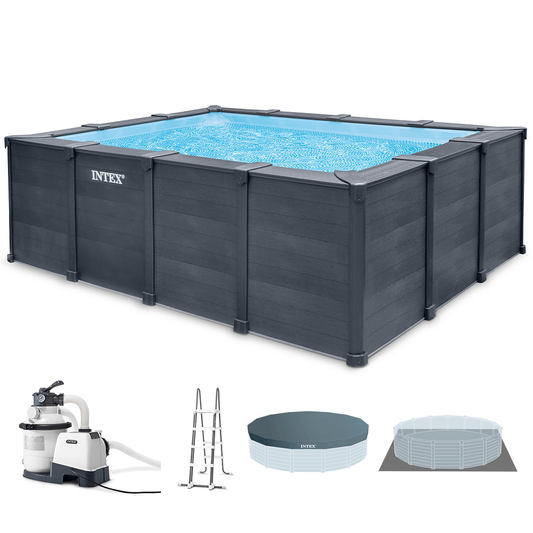 Intex Graphite Grey Panel 26396NP – Piscina desmontable
