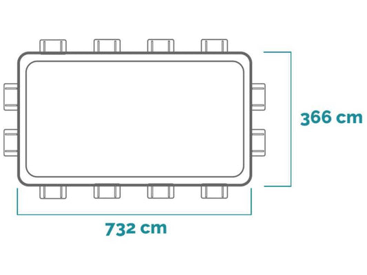 Intex Ultra XTR Frame 26364NP – 732x366x132 cm – Piscina Elevada
