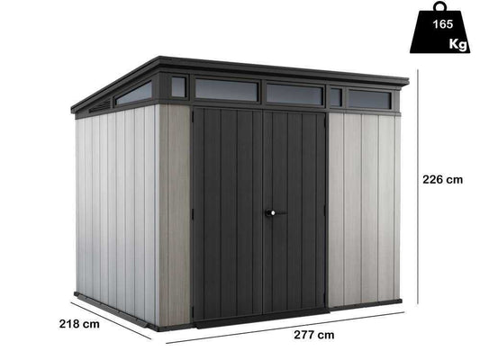Keter Artisan gris – Caseta de jardín – Con puerta de dos hojas – 277x218x226 cm