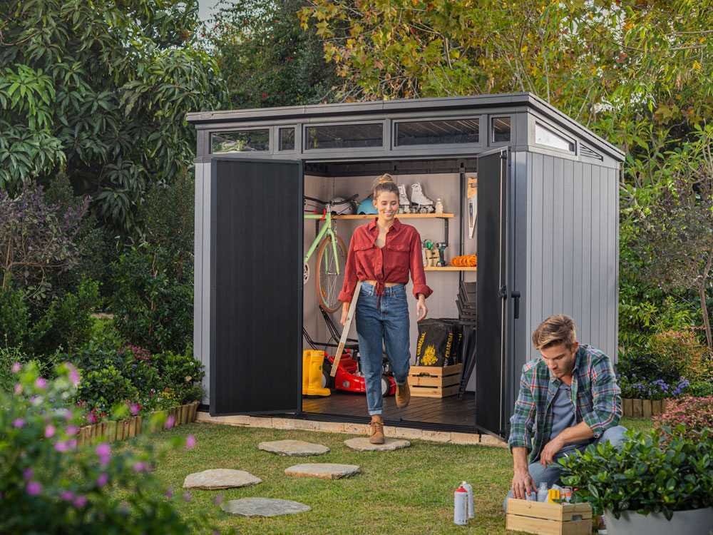 Keter Artisan gris – Caseta de jardín – Con puerta de dos hojas – 277x218x226 cm