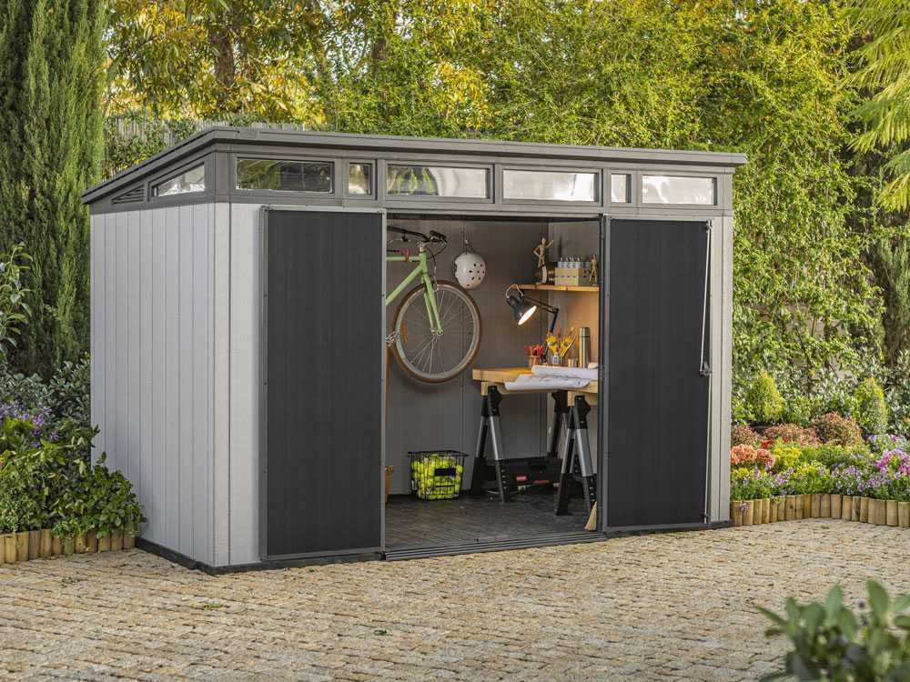 Keter Artisan gris – Caseta de jardín – Con puerta de dos hojas – 342x218x226 cm