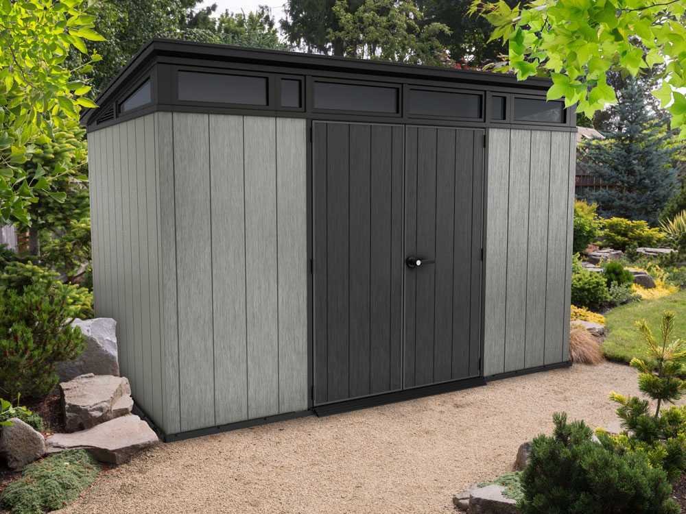 Keter Artisan gris – Caseta de jardín – Con puerta de dos hojas – 342x218x226 cm