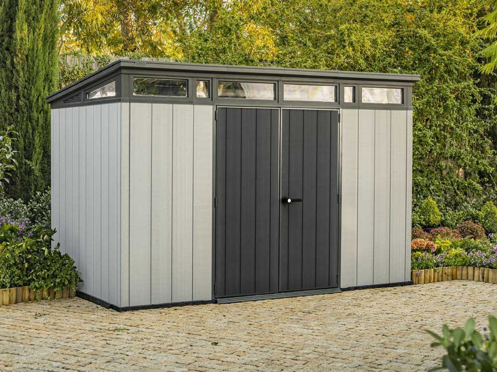Keter Artisan gris – Caseta de jardín – Con puerta de dos hojas – 342x218x226 cm
