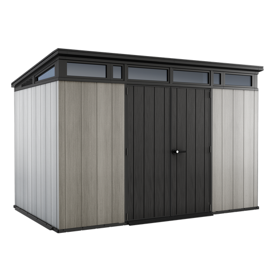Keter Artisan gris – Caseta de jardín – Con puerta de dos hojas – 342x218x226 cm