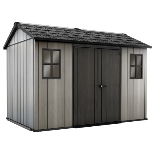 Keter Oakland 1175 – Caseta de jardín – Con ventanas delanteras – 350x229x254 cm