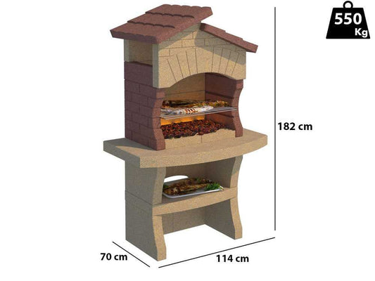 Linea VZ Minorca – Barbacoa de obra de leña y carbón