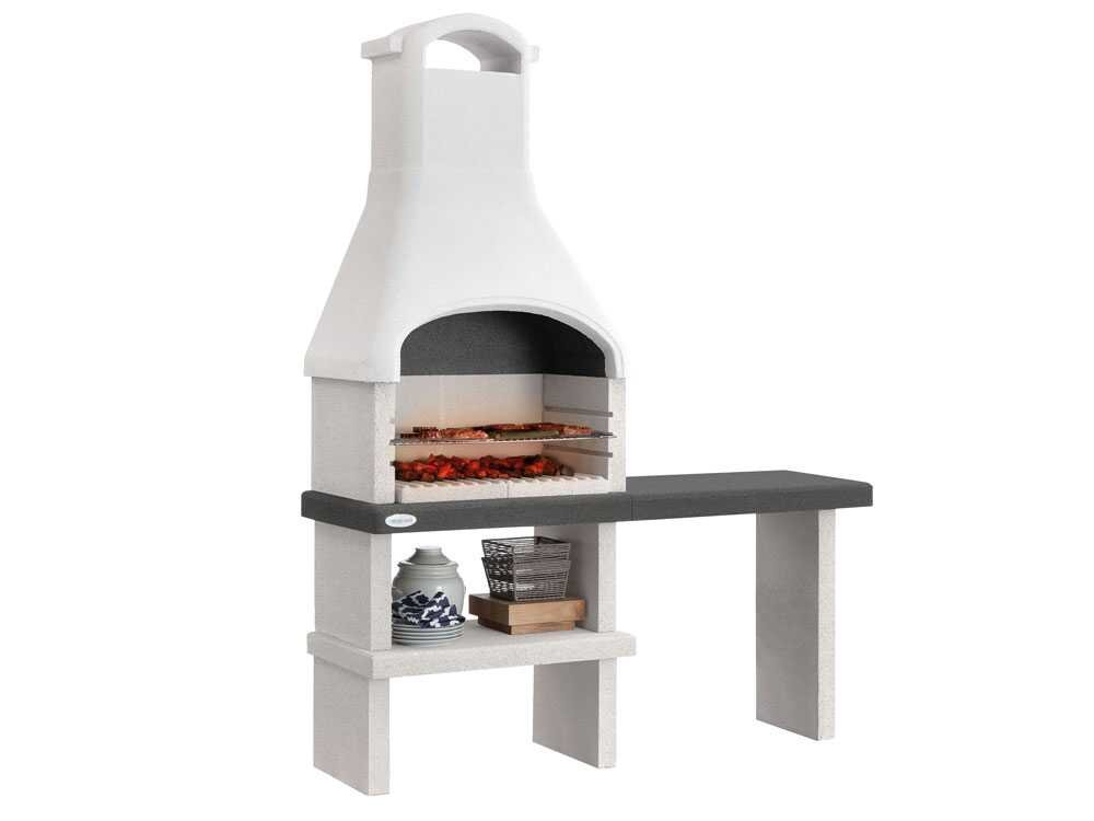 Palazzetti Orlando – Barbacoa de obra de leña y carbón – Con mesa lateral