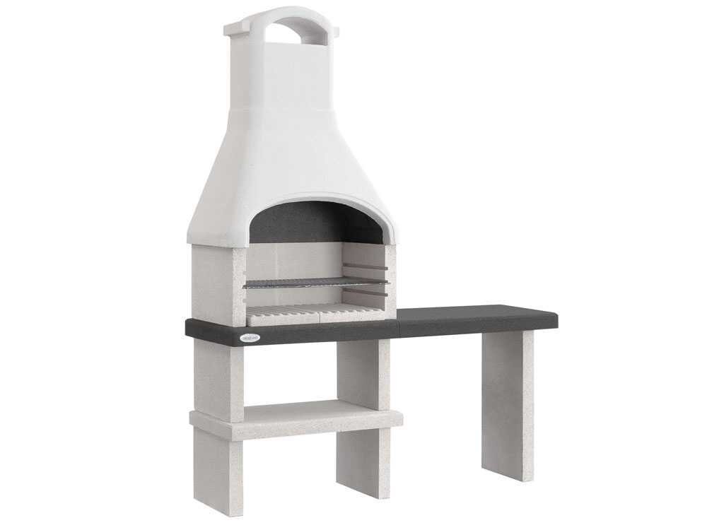 Palazzetti Orlando – Barbacoa de obra de leña y carbón – Con mesa lateral