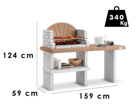Palazzetti Vasto – Barbacoa de obra para leña y carbón