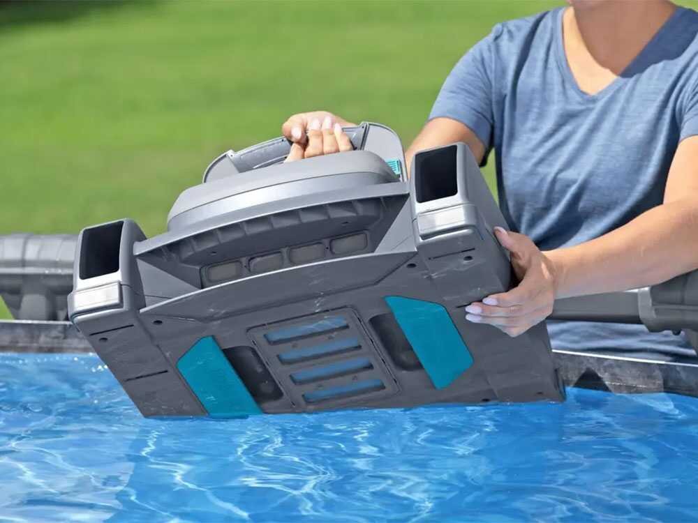 Robot limpiador de batería Bestway Aquatronix Pro G300 – Con skimmer integrado
