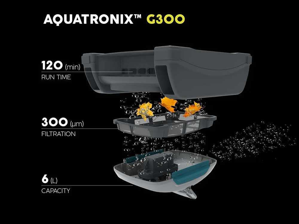 Robot limpiador de batería Bestway Aquatronix Pro G300 – Con skimmer integrado