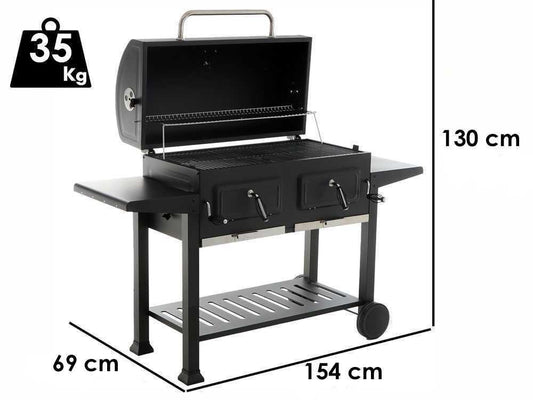 RoyalFood CB 3500 XL – Barbacoa de carbón MAXI formato