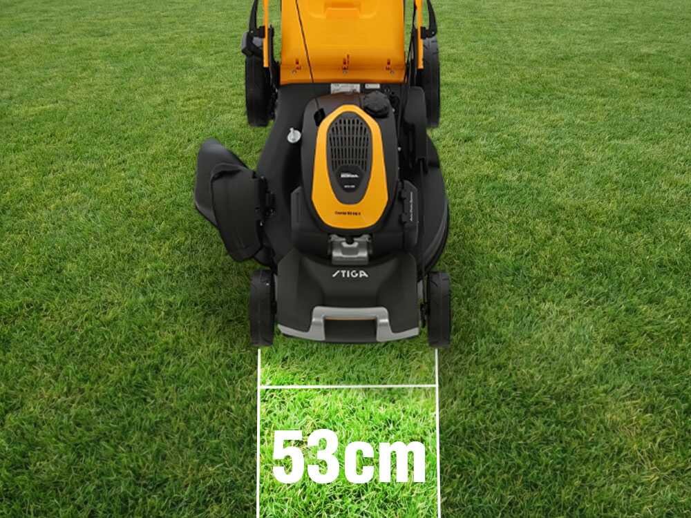 Stiga Combi 55 SQ H – Cortacésped de gasolina autopropulsado – Motor Honda GCVx200 – Corte de 53 cm