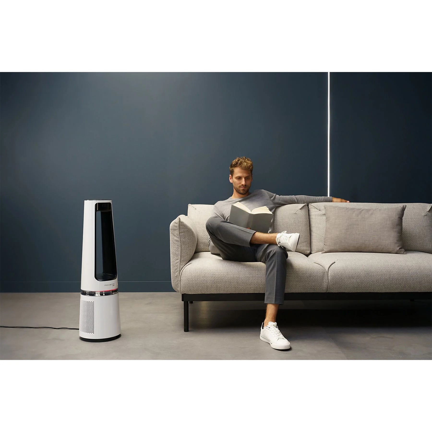 Ventilador de torre – ROWENTA QU5060 ECLIPSE 3 EN 1 BLANCO, 2100 W, 12 velocidades, Blanco