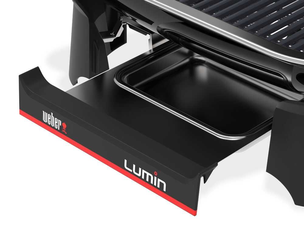 Weber Lumin Black 1502045 – Barbacoa eléctrica portátil – Parrilla 49 x 33 cm