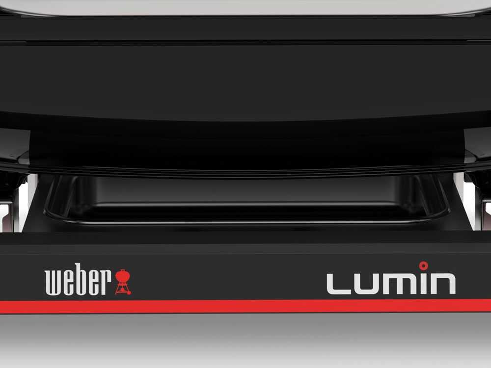 Weber Lumin Black 1502045 – Barbacoa eléctrica portátil – Parrilla 49 x 33 cm