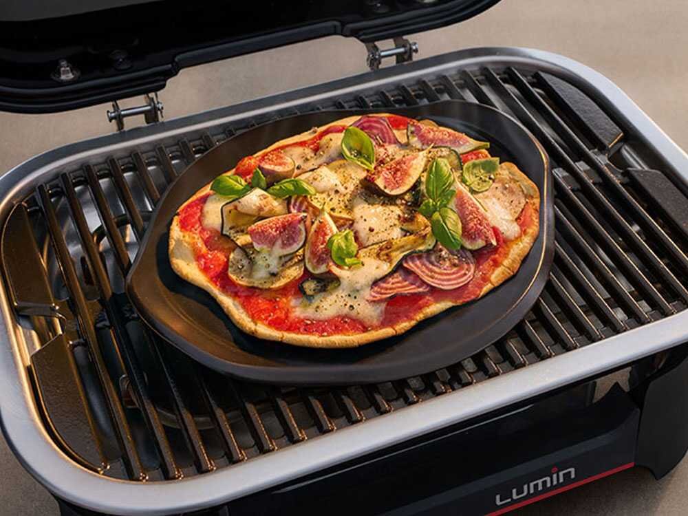 Weber Lumin Black 1502045 – Barbacoa eléctrica portátil – Parrilla 49 x 33 cm