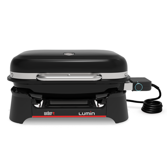 Weber Lumin Black 1502045 – Barbacoa eléctrica portátil – Parrilla 49 x 33 cm